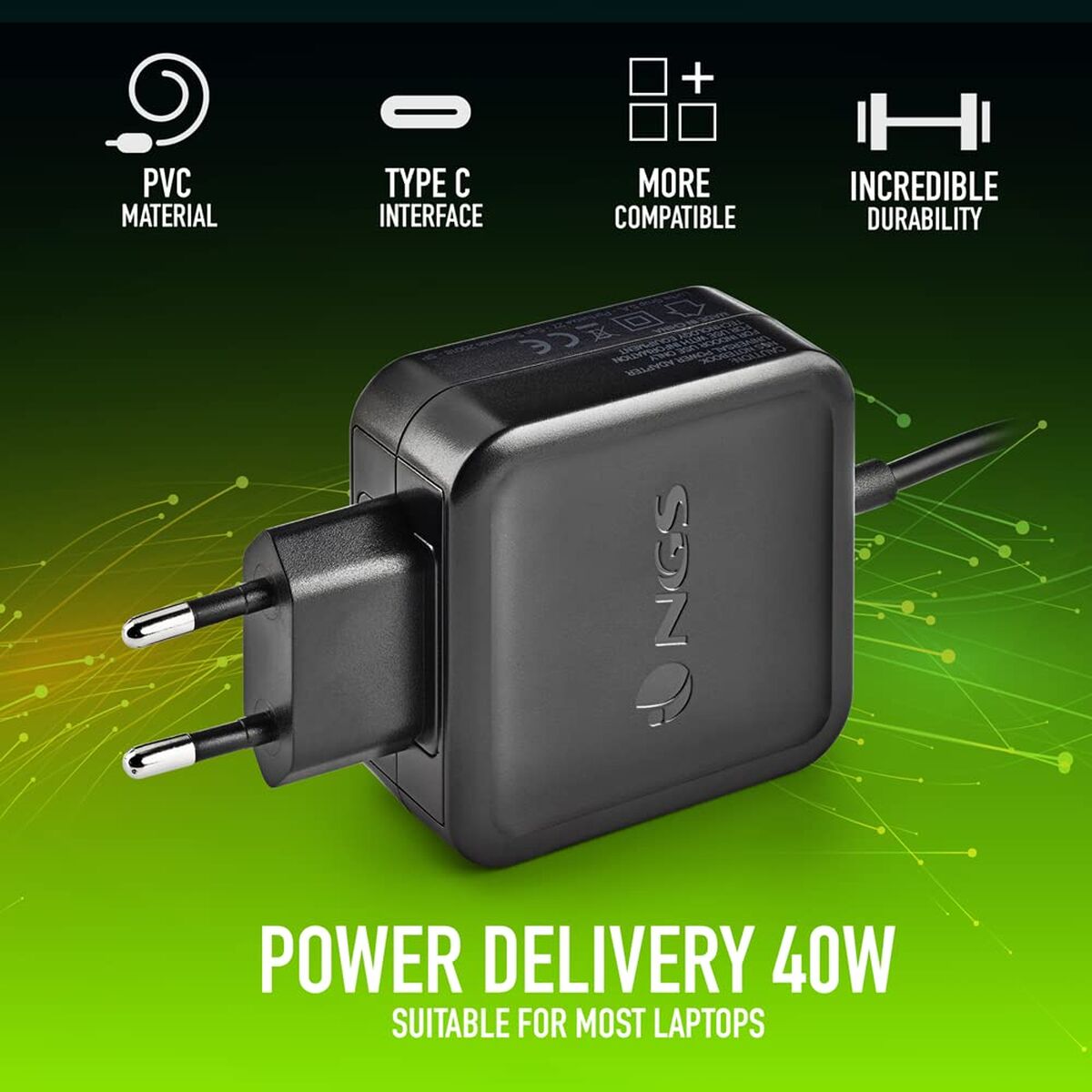Picture of Laptop Charger NGS W-45W TYPEC 45 W