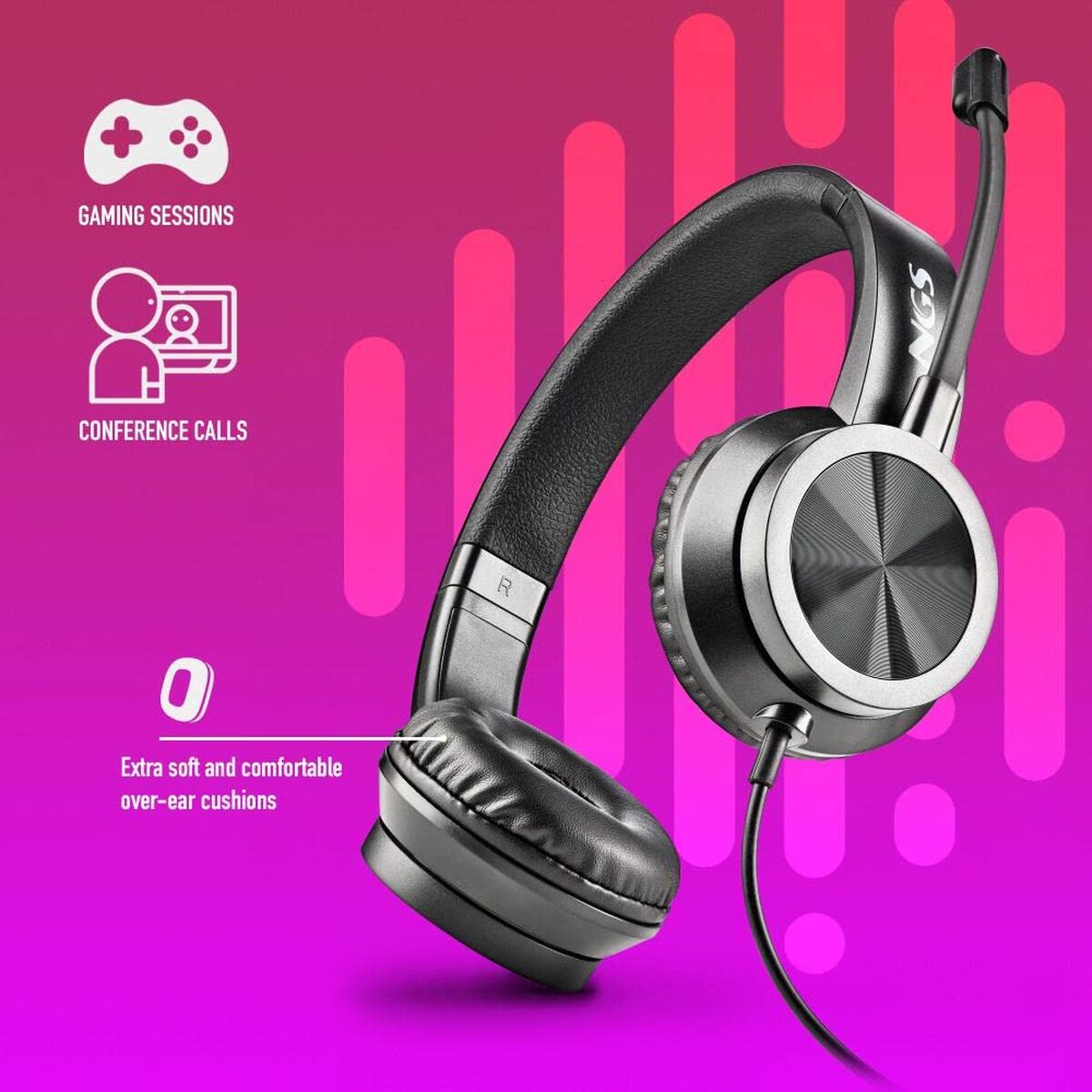 Obrazek Headphones NGS MSX10PRO Black