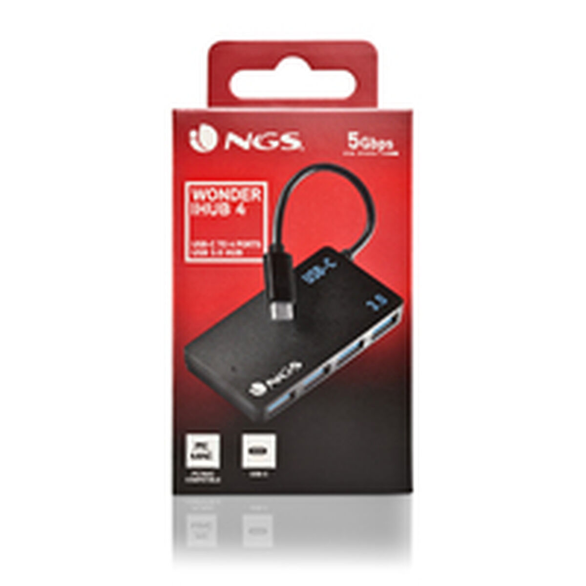 Hub USB NGS NGS-HUB-0100 Noir