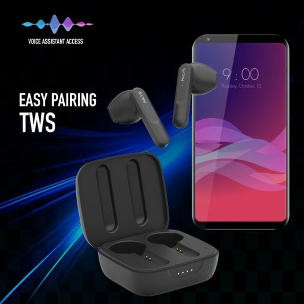 Picture of Headphone with Microphone NGS ARTICAMOVEBLACK Black