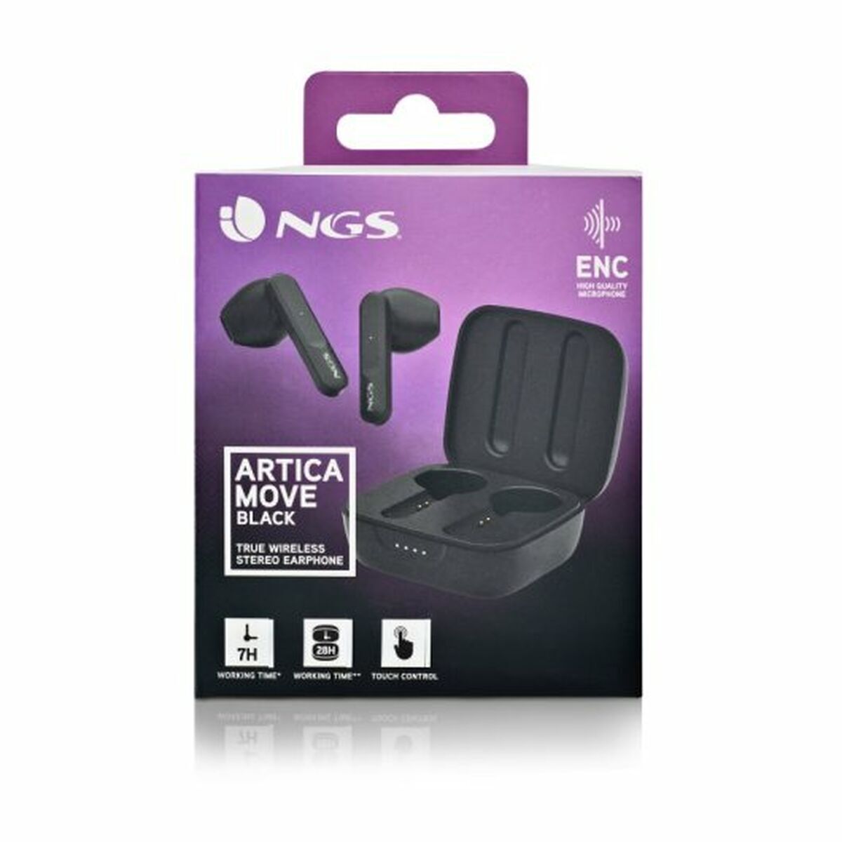 Picture of Headphone with Microphone NGS ARTICAMOVEBLACK Black