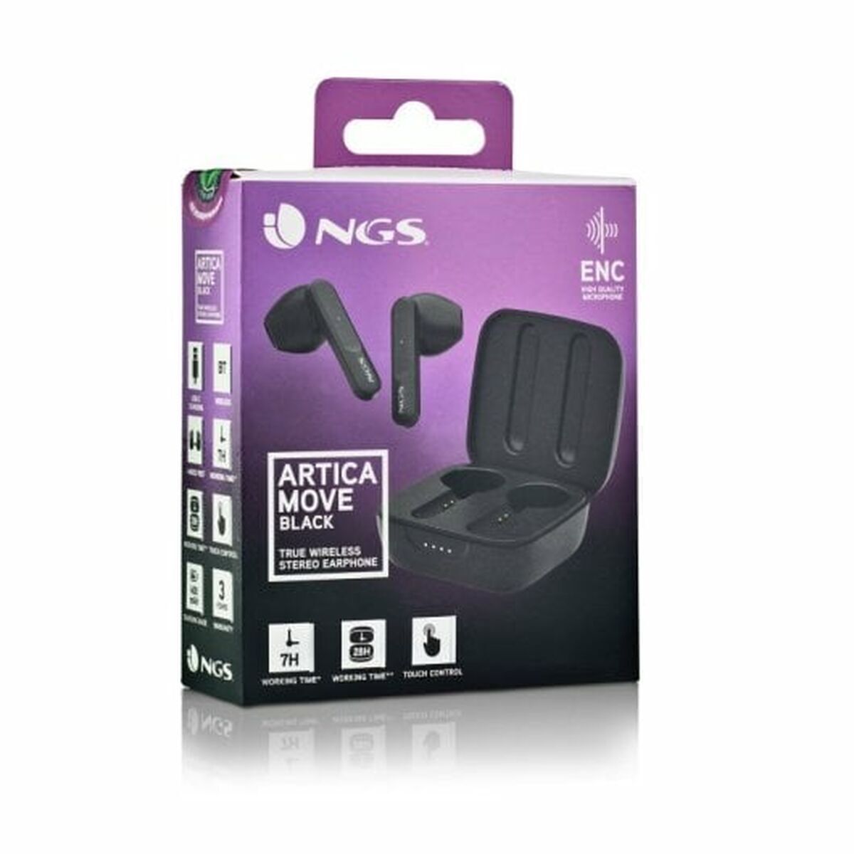 Picture of Headphone with Microphone NGS ARTICAMOVEBLACK Black