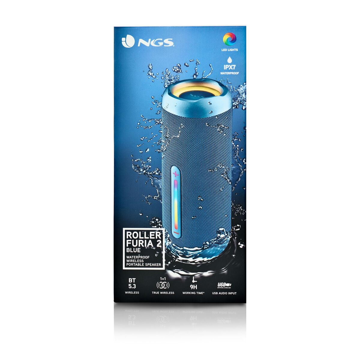 Portable Bluetooth Speakers NGS Roller Furia 2 Blue Blue 15 W