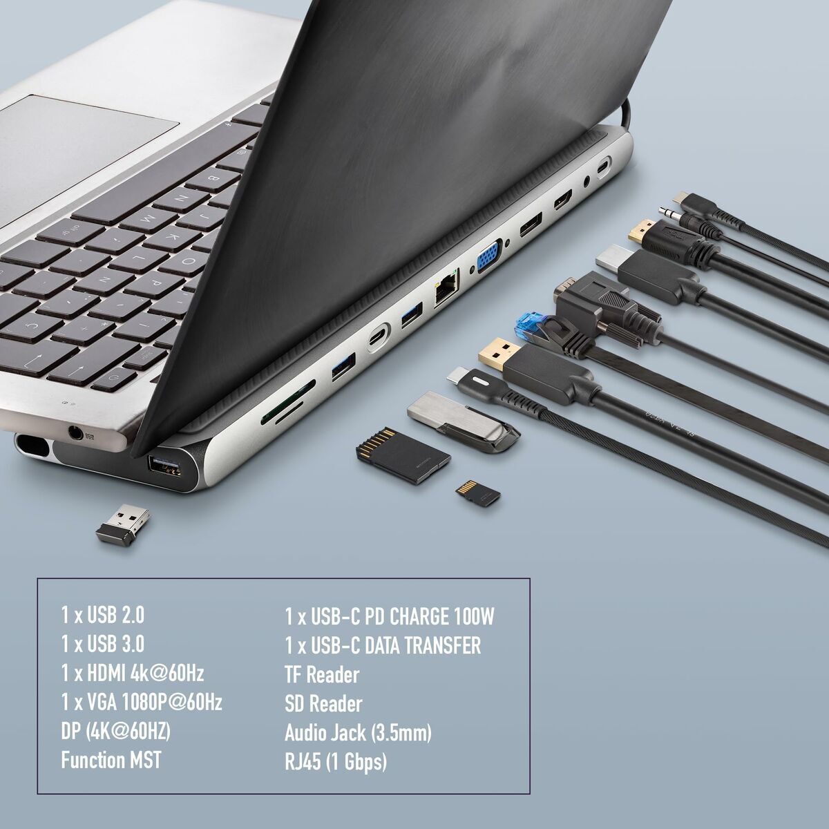 Picture of Dockstation NGS WONDERDOCK12PRO Grey Silver