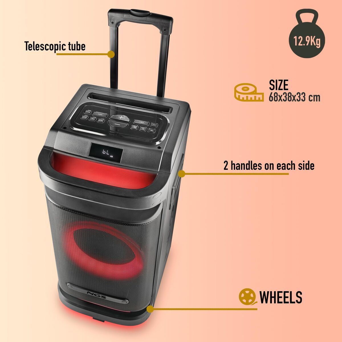 Speakers NGS WILDSPACE1 Black 180 W