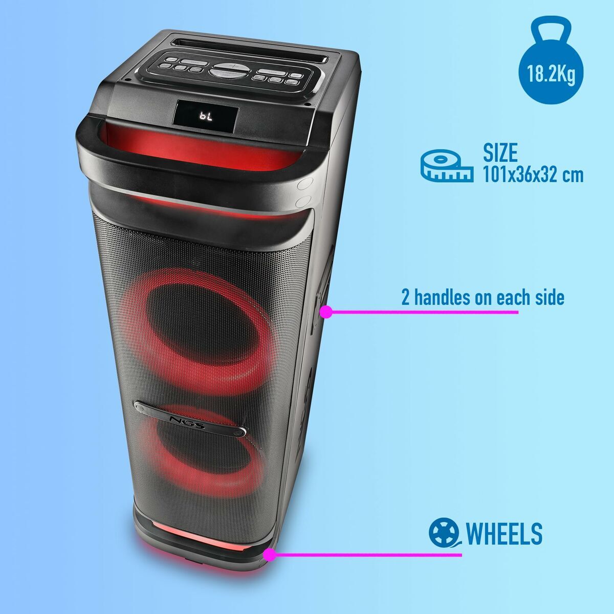Bluetooth Speakers NGS WILDSPACE3 Black
