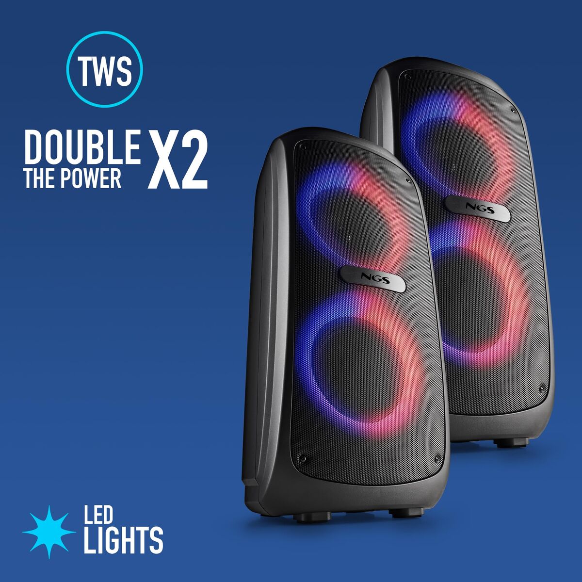 Portable Bluetooth Speakers NGS WILDTEMPER 200W BT Blue 200 W