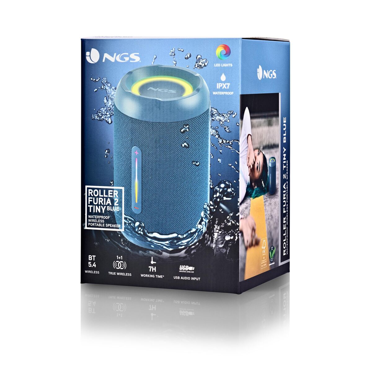 Portable Bluetooth Speakers NGS Furia 2 Blue 20 W