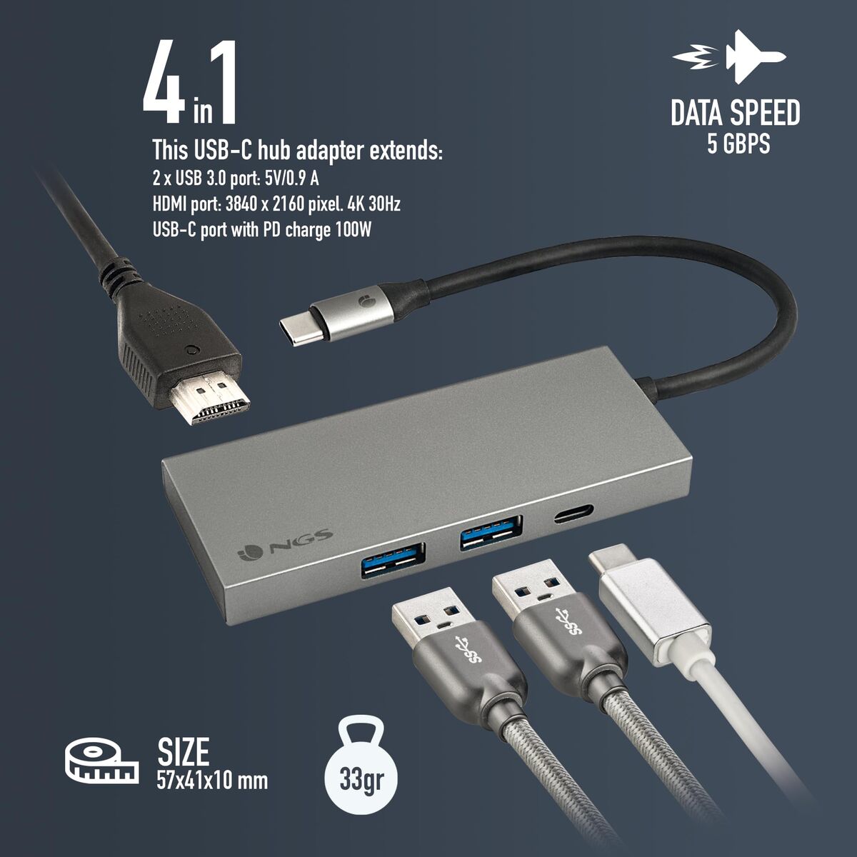 Picture of USB Hub NGS WonderDock4 Pro