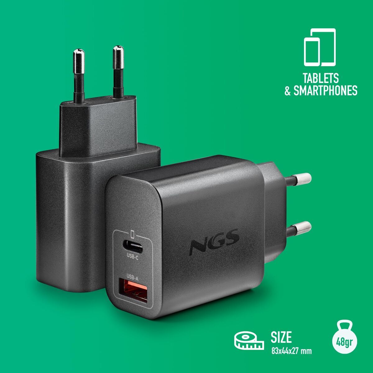 Picture of Laptop Charger NGS ERA20WBLACK 20 W Black