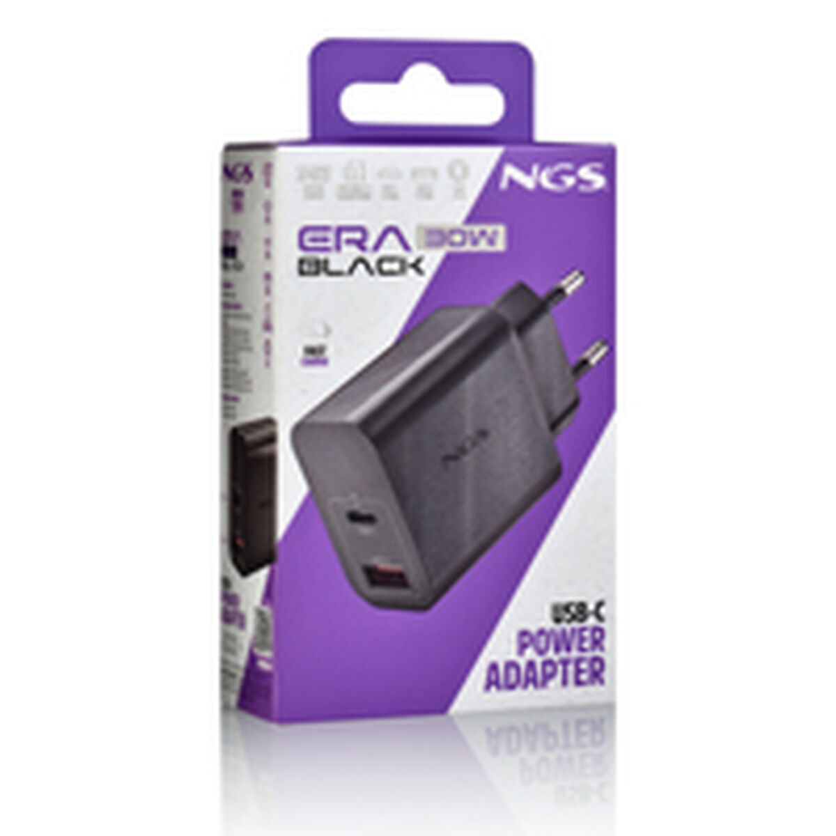 Picture of Laptop Charger NGS ERA30WBLACK 30 W Black