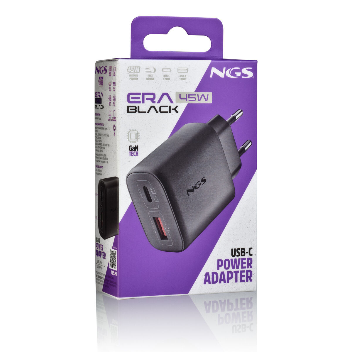 Picture of Laptop Charger NGS ERA45WBLACK 45 W Black