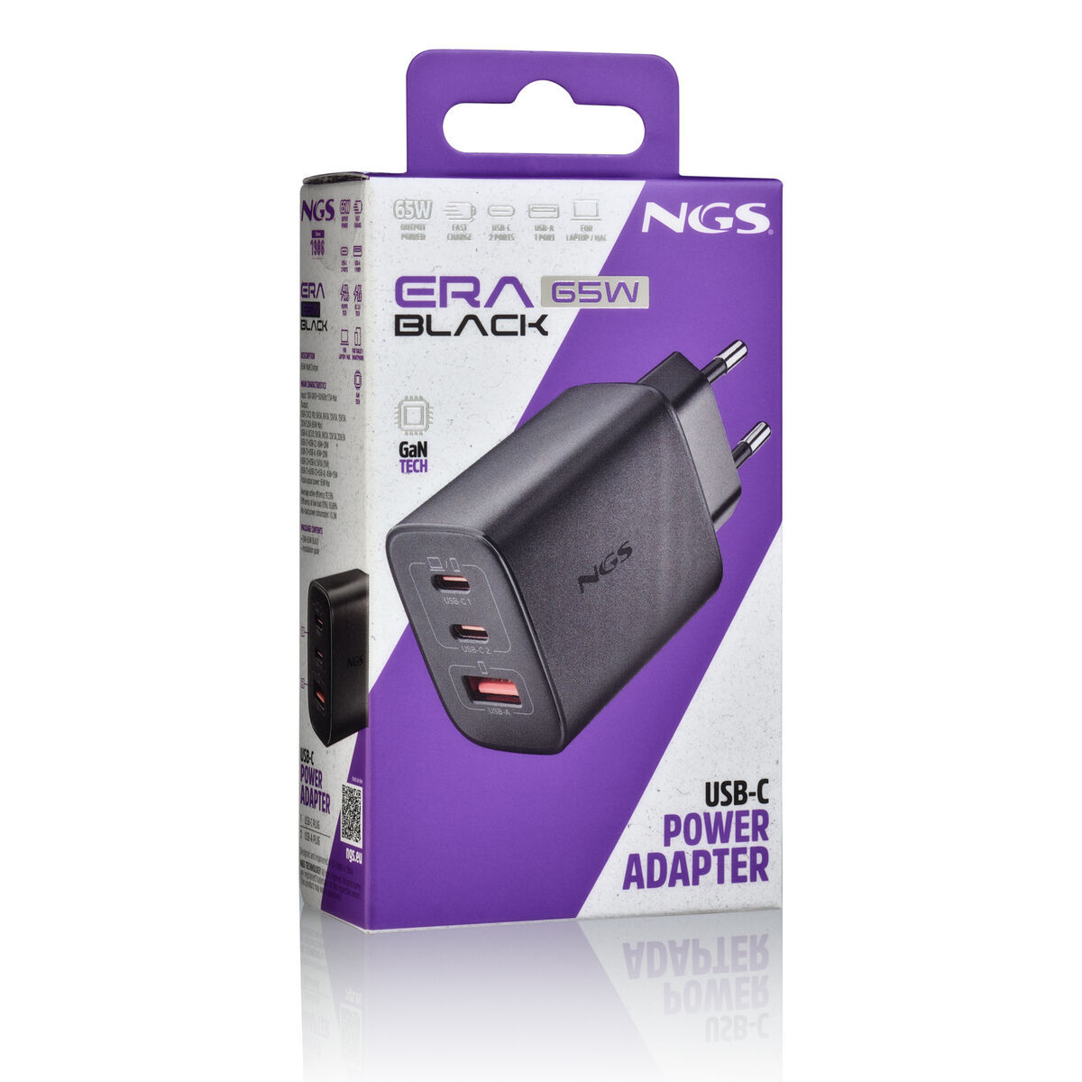 Bild von Laptop Charger NGS ERA65WBLACK 65 W