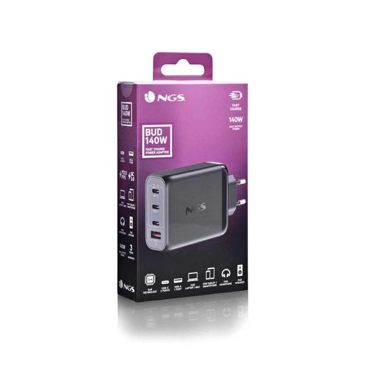 Afbeeldingen van Laptop Charger NGS ULTRARAPIDO140W 140 W