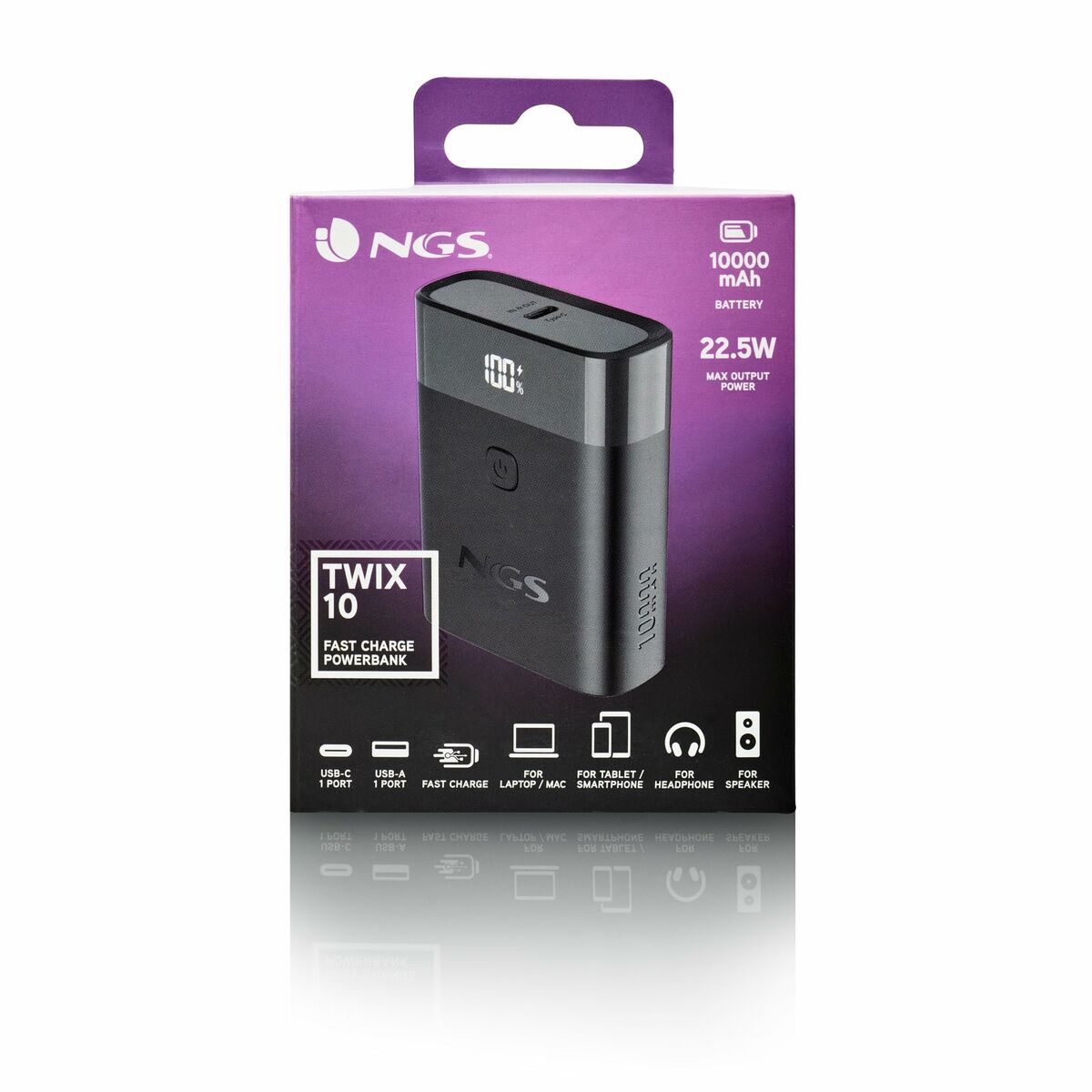 Powerbank NGS TWIX10 Black 10000 mAh