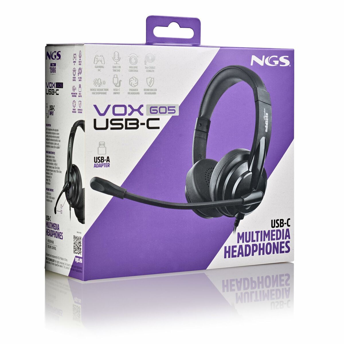 Headphones NGS VOX650 Black