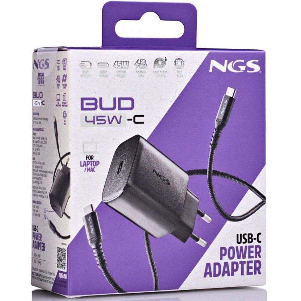 Picture of Wall Charger NGS NGS Bud 45 W Black
