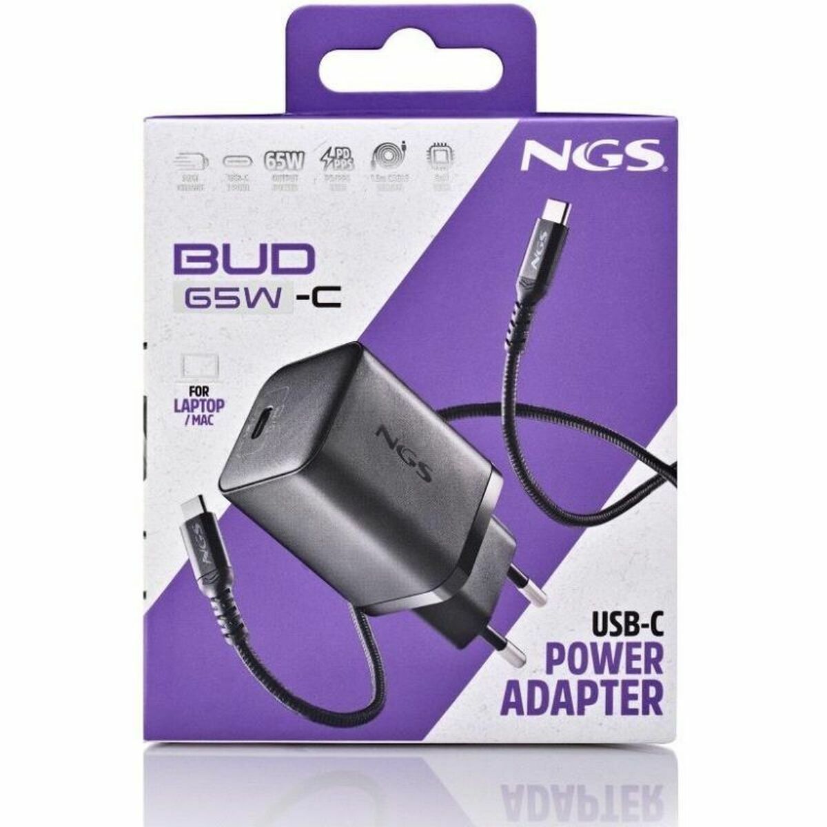 Afbeeldingen van Wall Charger NGS NGS Bud 65 W