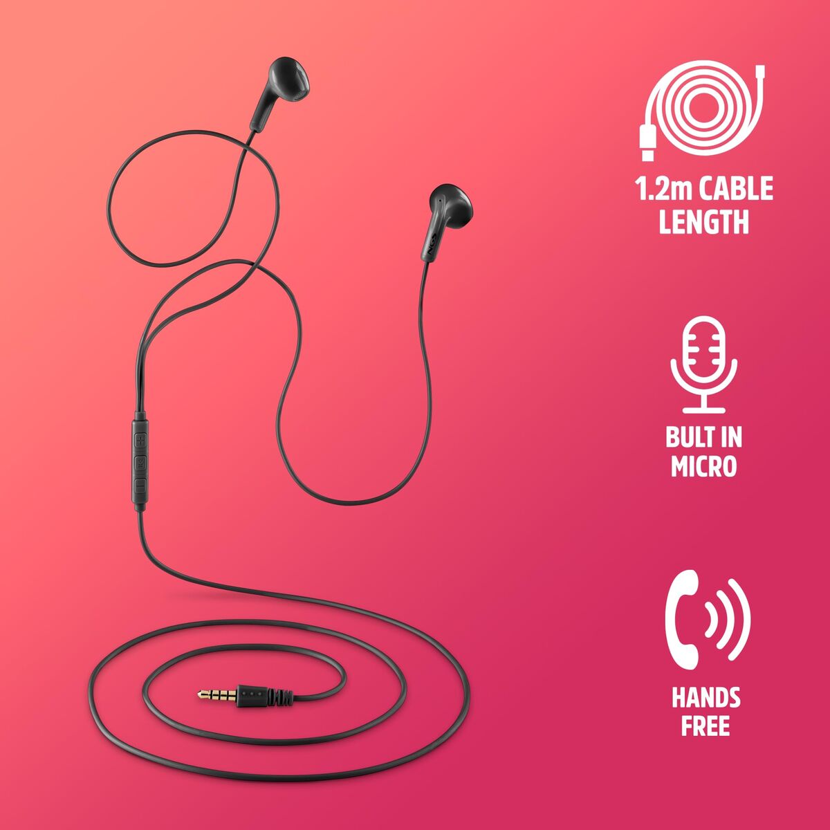 Picture of Headphones NGS CROSSFLIPBLACK Black