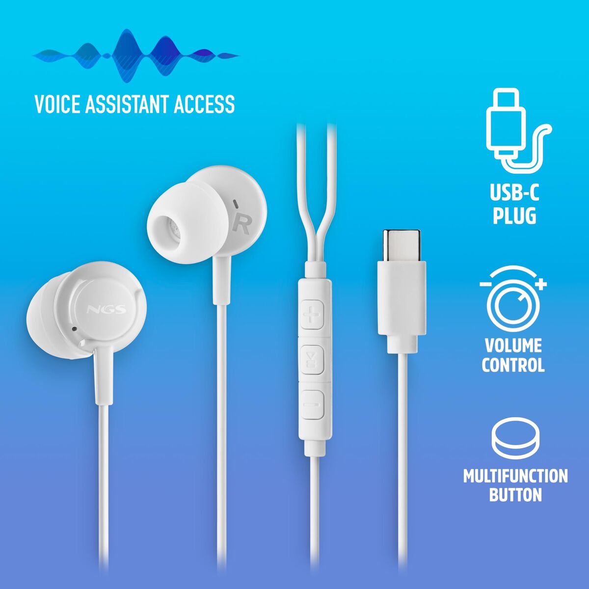 Picture of Headphones NGS CROSSSTEPWHITE White
