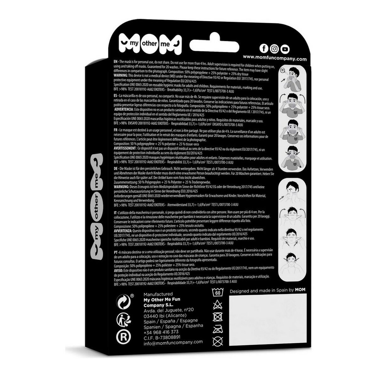 Hygienic Face Mask My Other Me Snoopy Children’s (2 uds) (10-12 years)