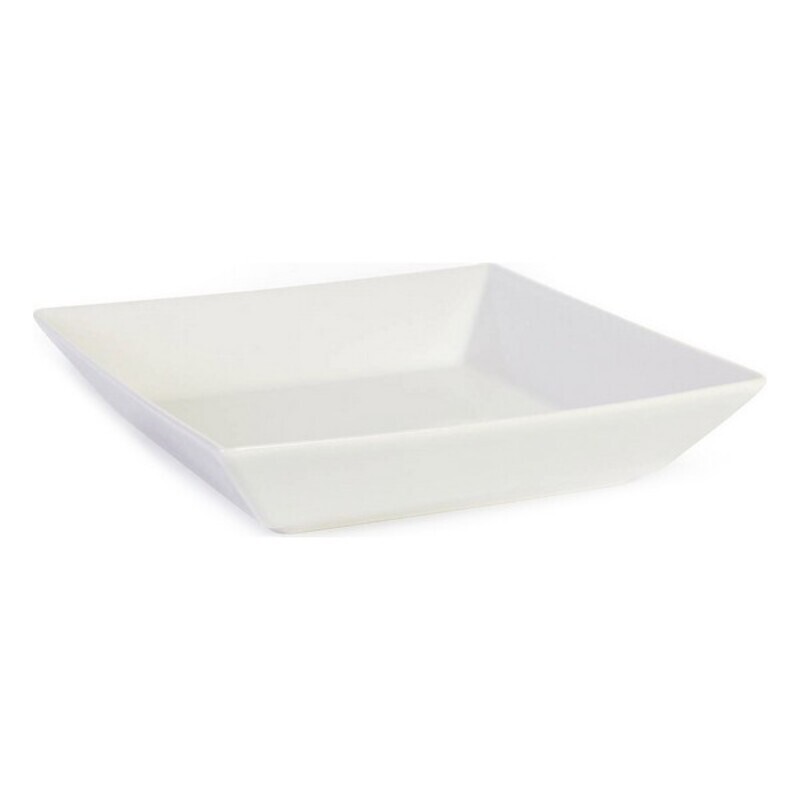 Salad Bowl La Mediterránea Elite Ceramic White (21 x 21 x 4,5 cm) (21 x 21 x 4,5 cm)