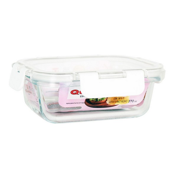 Boîte à lunch hermétique Quttin Rectangulaire Acrylique Transparent  370cc - 16 x 12 x 5,5 cm 