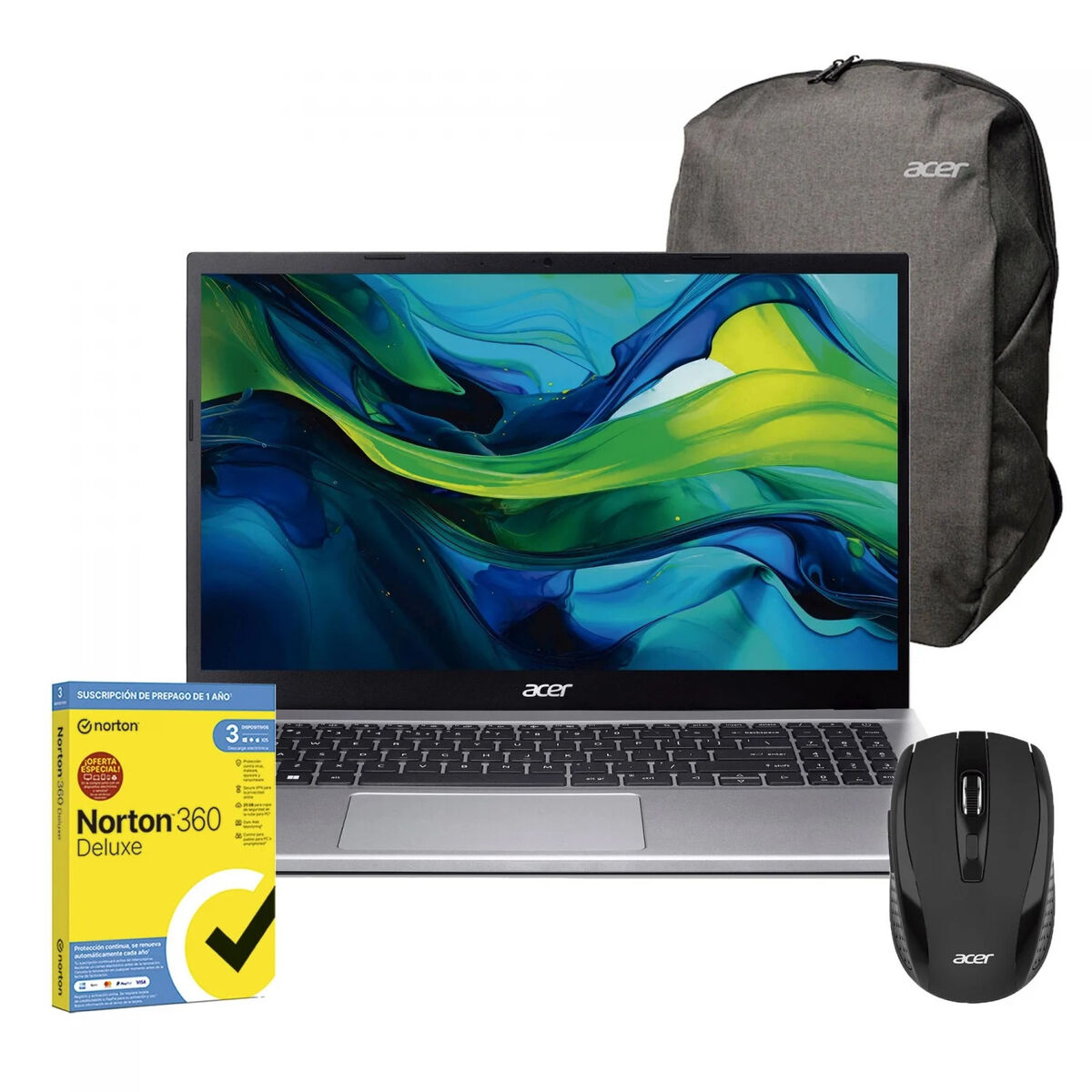 Bild von Laptop Acer NX.ACEREB.PACK3X 15,6" AMD Ryzen 7 32 GB RAM 512 GB 512 GB SSD 512GB SSD