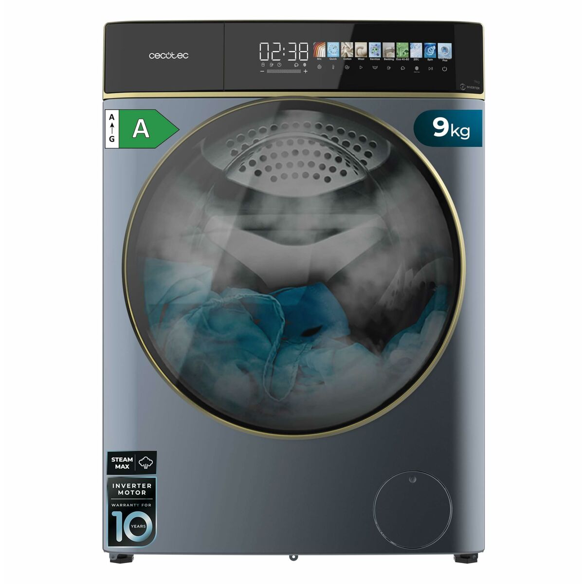 Lavadora Cecotec Bolero DressCode 9900 Inverter FullColor 1400 rpm 9 kg