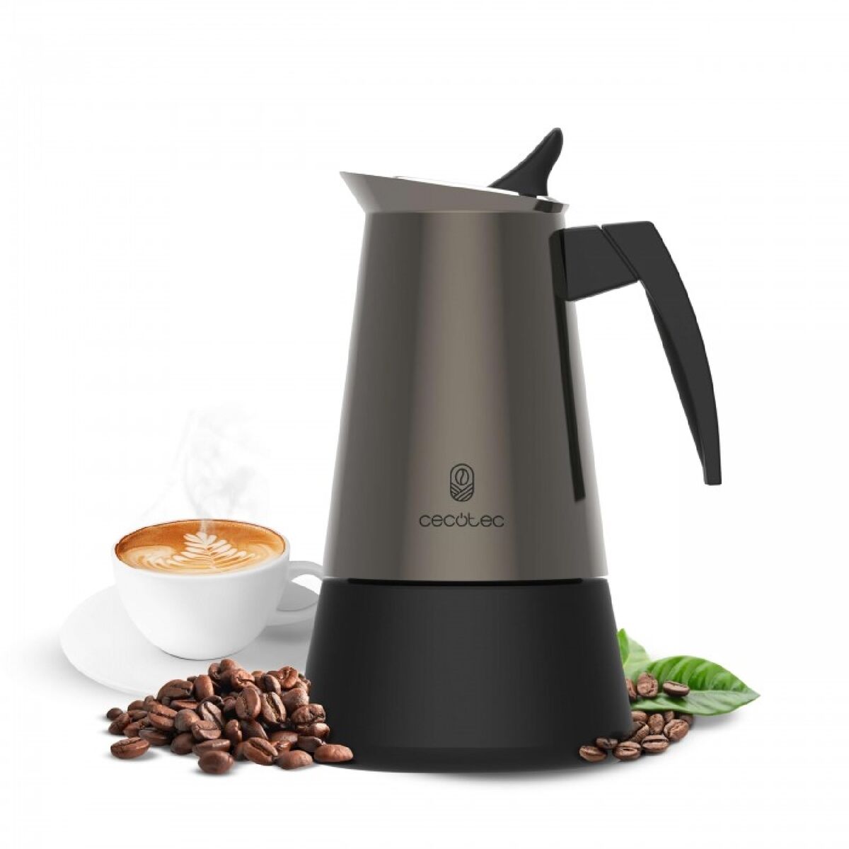 Cafetera Italiana Cecotec Piccolina 600 Gold Acero Inoxidable 6 Tazas 300 ml