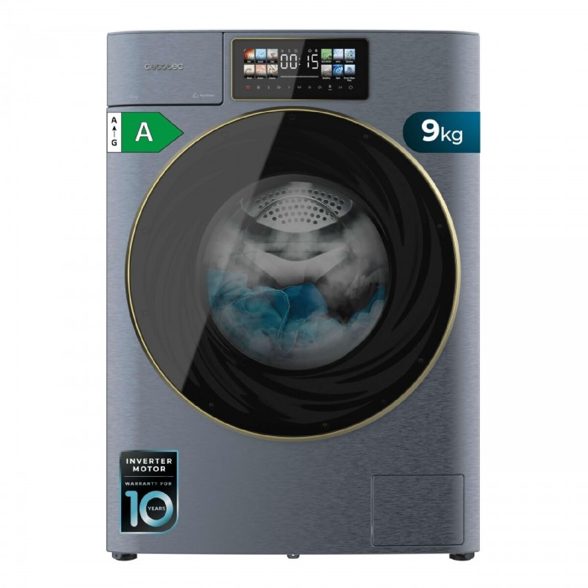 Lavadora Cecotec Bolero DressCode 9950 Autodose Inverter 3D 1400 rpm 9 kg