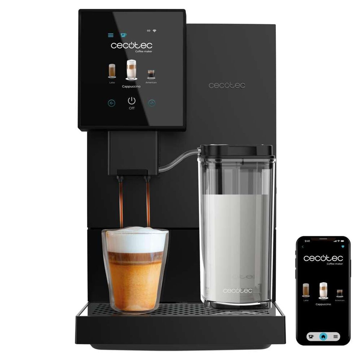 Cafetera Superautomática Cecotec Cremmaet Compactccino Connected 1350 W Negro 19 bar