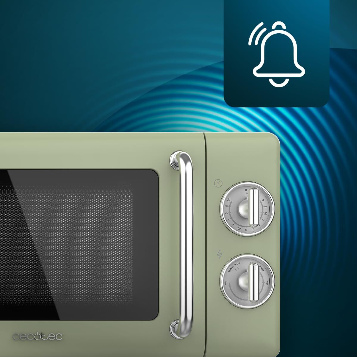 Mikrowelle Cecotec PROCLEAN 3010 RETRO grün 700 W 20 L (Restauriert A) - Thumbnail 7