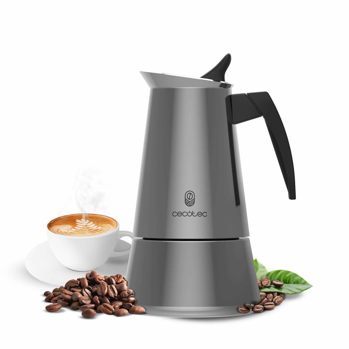 Cafetera Italiana Cecotec Piccolina 200 2 Tazas 100 ml Acero Acero Inoxidable