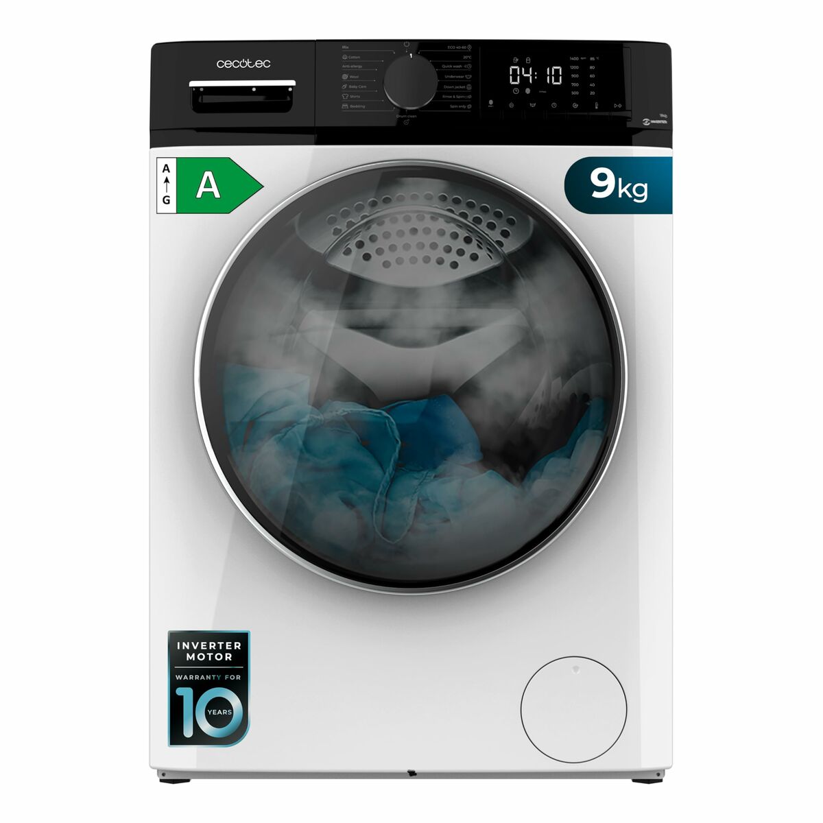 Lavadora Cecotec Bolero DressCode 9610 Inverter A 1400 rpm 9 L