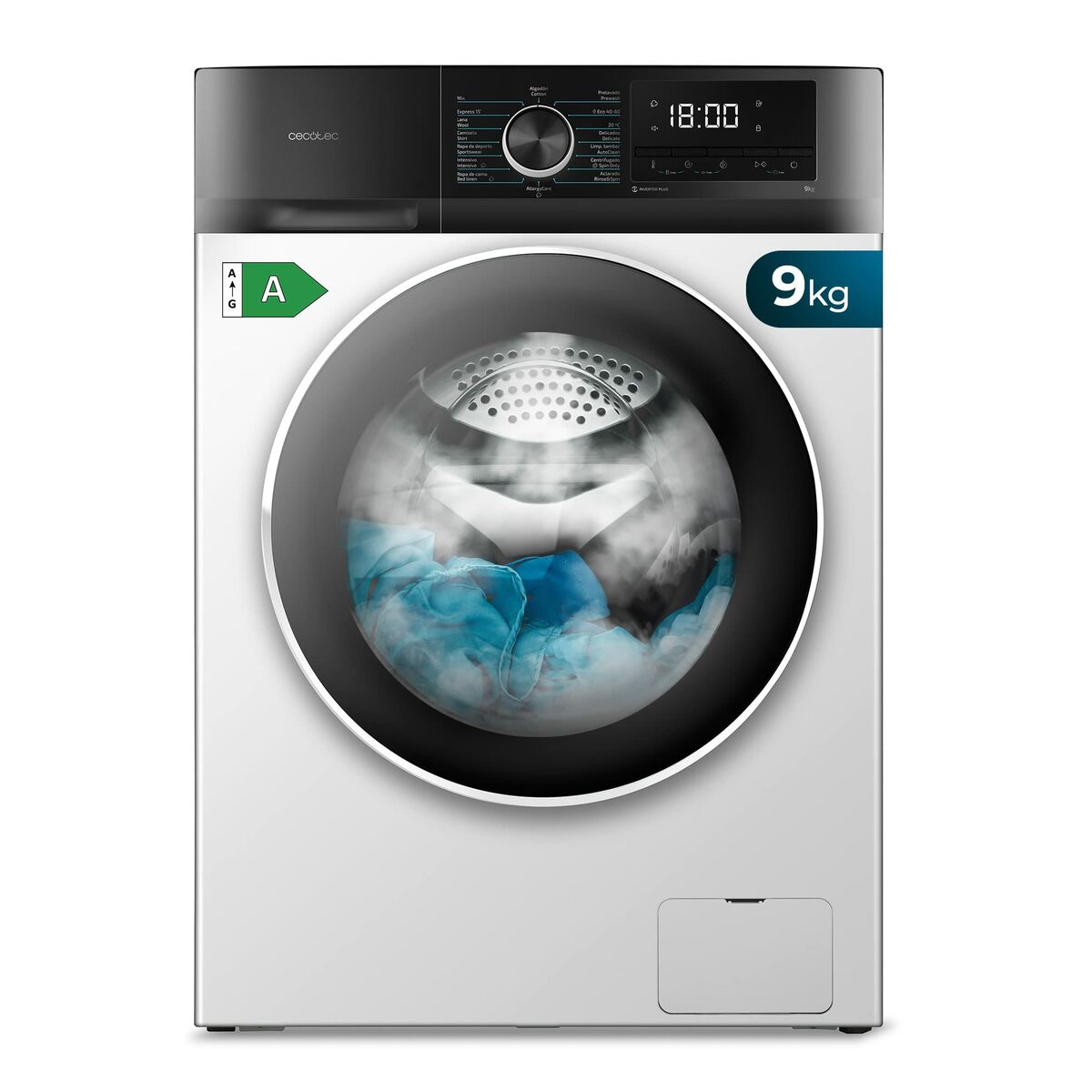 Lavadora Cecotec Bolero DressCode 9500 Inverter 9 kg 1400 rpm