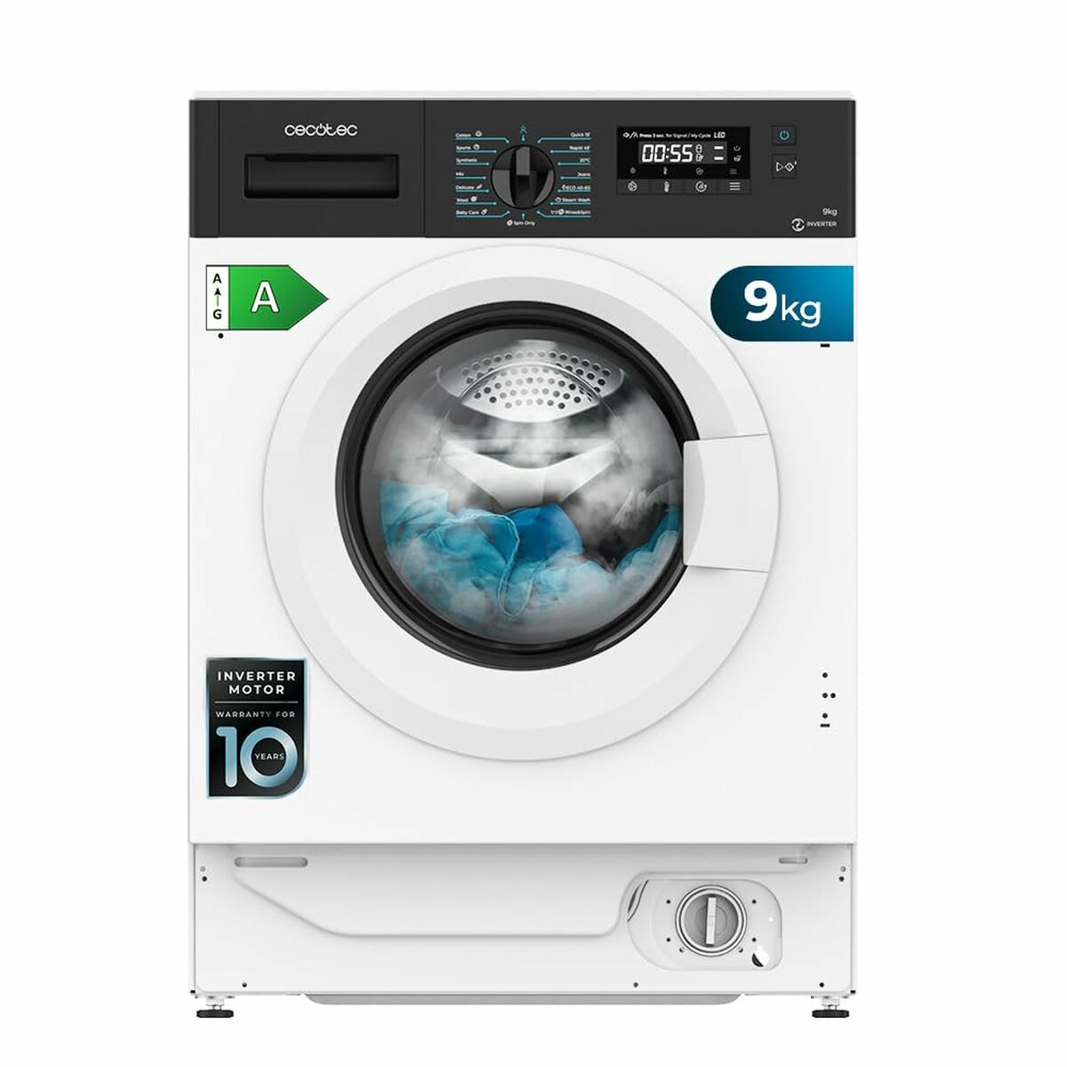 Lavadora Cecotec Bolero DressCode 940 BI Inverter 1400 rpm 9 kg