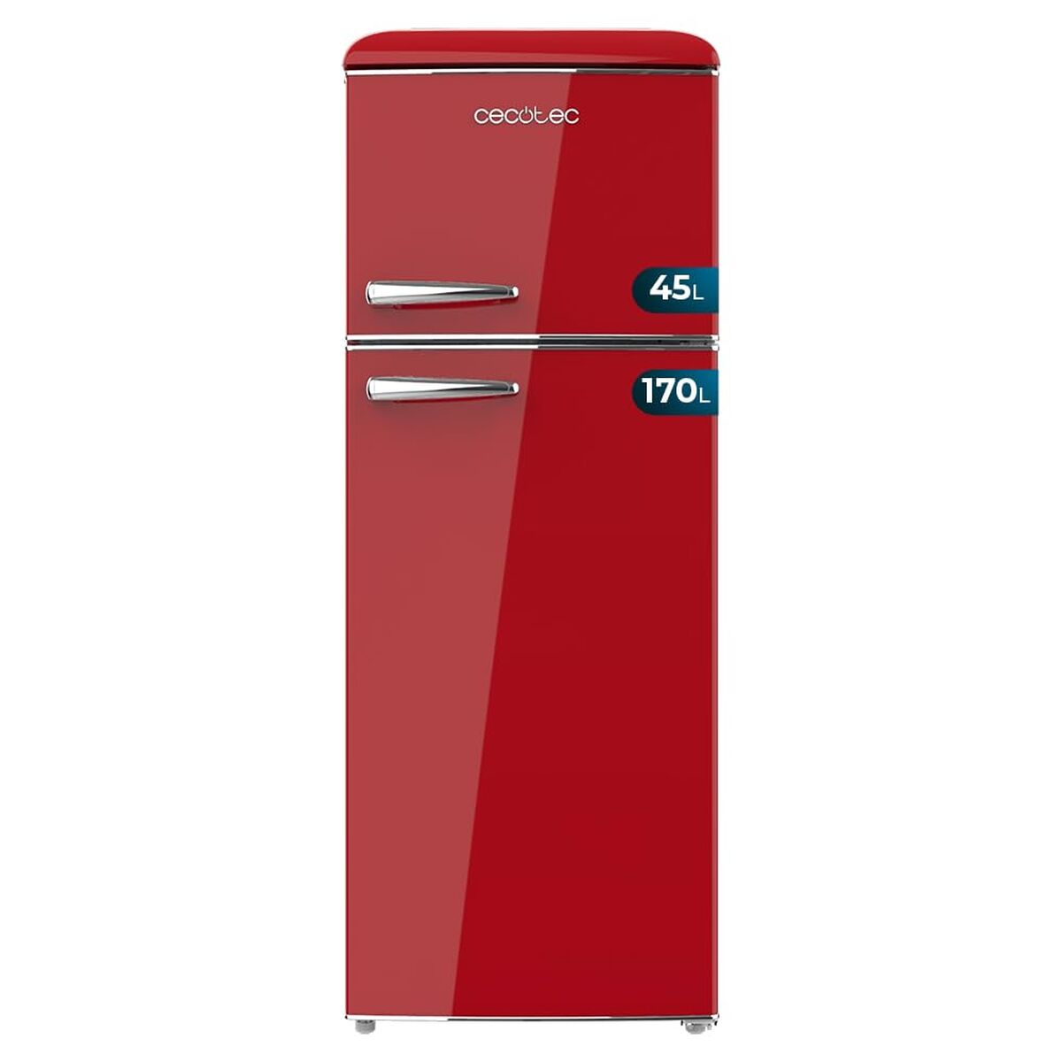 Cecotec frigorífico combinado retro 215 L rojo 2 puertas Bolero CoolMarket 2D E