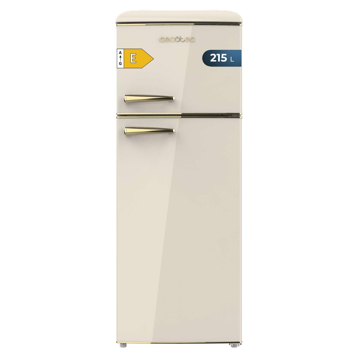 Cecotec frigorífico combinado beige 215 L Bolero CoolMarket 2D Origin 215 E