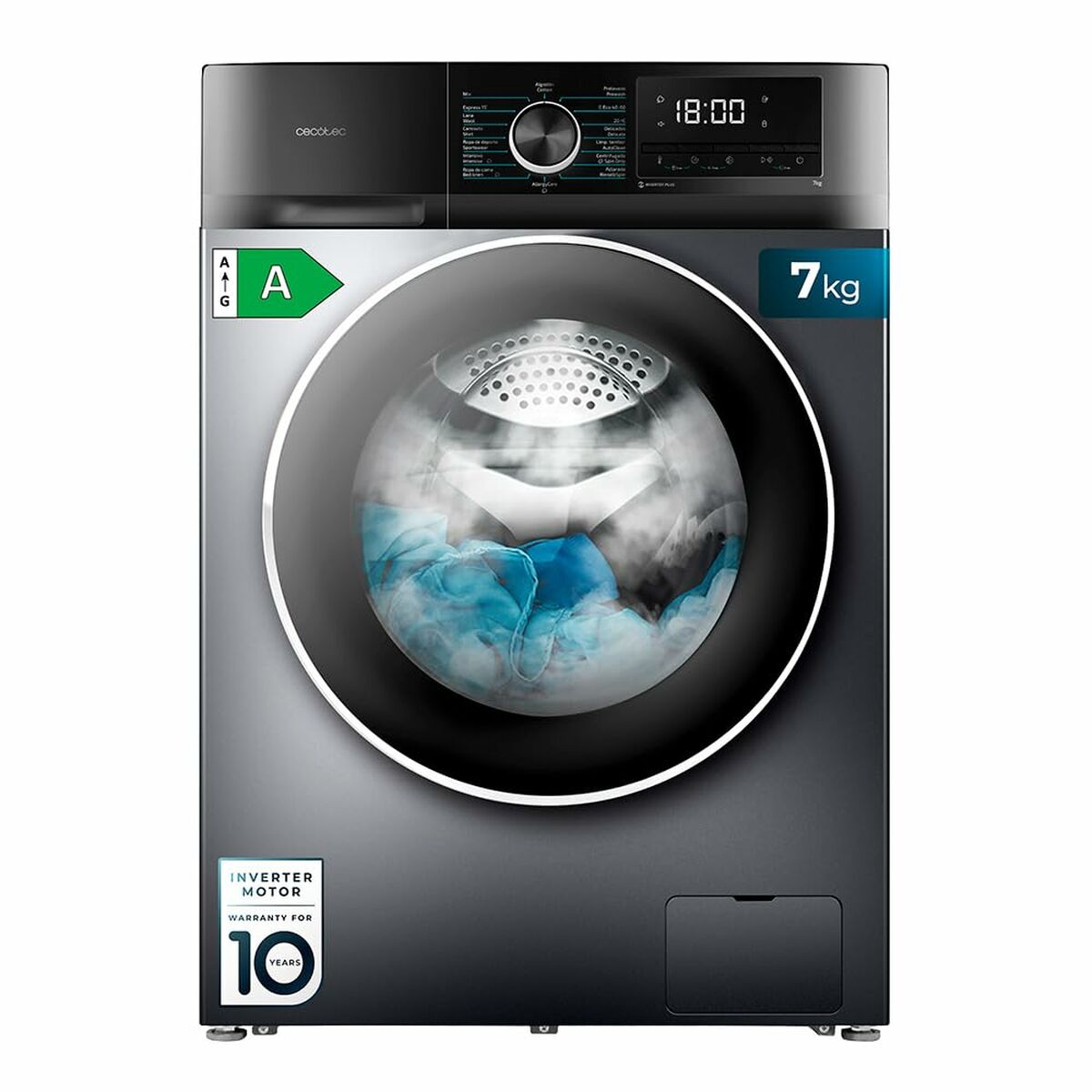 Lavadora Cecotec Bolero DressCode 7500 Inverter 7 kg