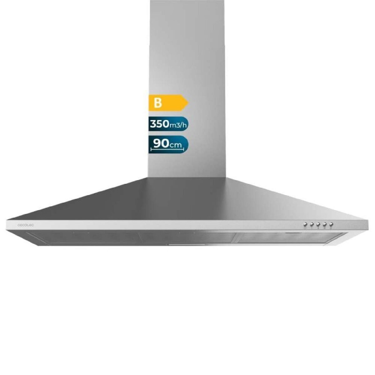 Campana Convencional Cecotec Bolero Flux PM 903500 Inox B Acero 90 x 46,5 cm