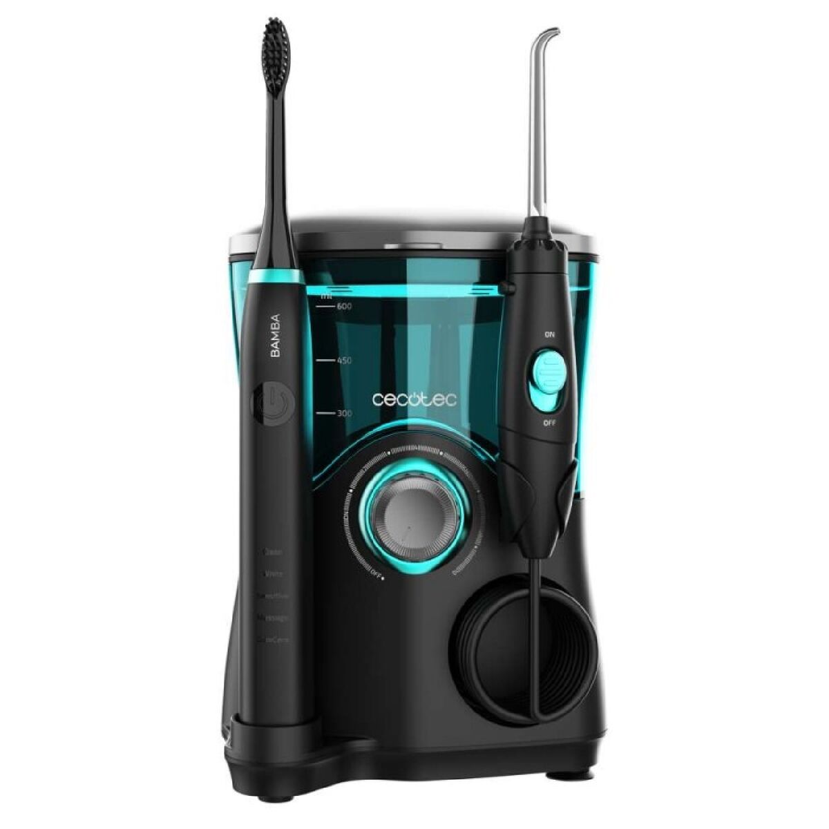 Cepillo de Dientes Eléctrico + Irrigador Dental Cecotec ToothCare Jet Clean Azul Negro