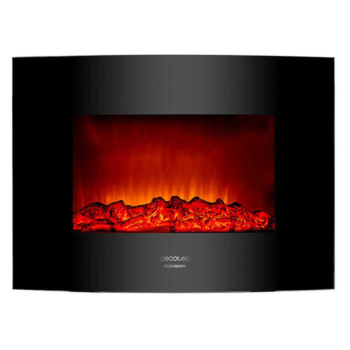 Decorative Electric Chimney Breast Cecotec Warm 2200 Curved Flames 2000W Black