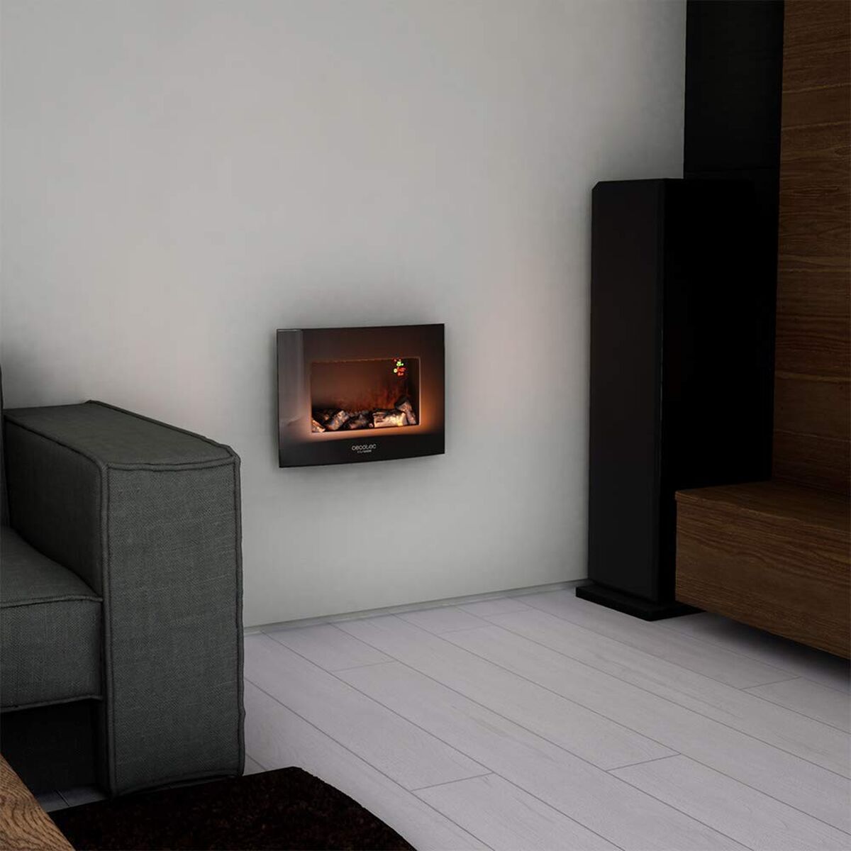 Decoratieve elektrische wandhaard Cecotec Warm 2200 Curved Flames (Refurbished A)