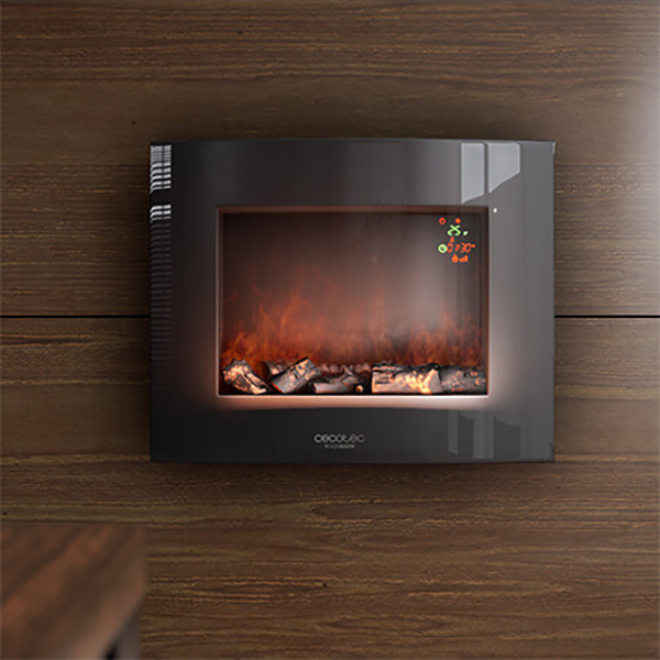 Decorative Electric Chimney Breast Cecotec Warm 2600 Curved Flames 2000W