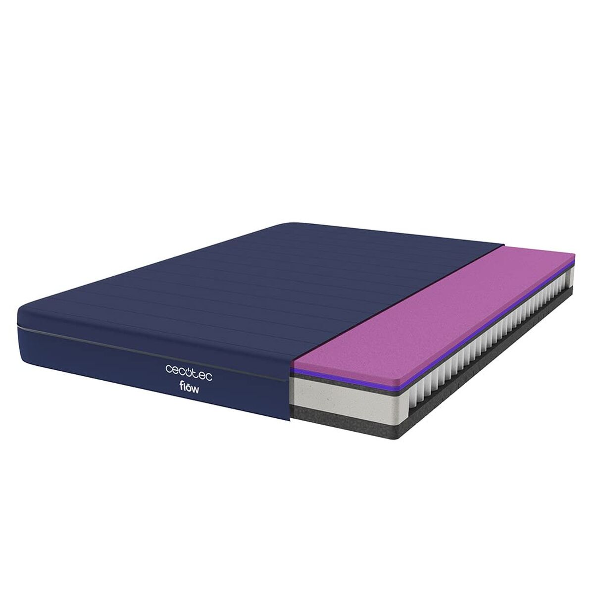 Colchón Viscoelástico Enfundado Cecotec Flow e-Hybrid 105 x 190 cm