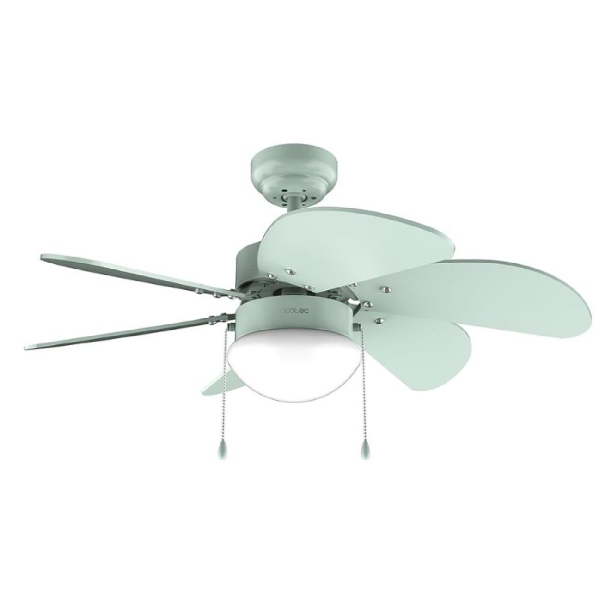 Cecotec Ventilador de techo con luz EnergySilence Aero 3600 Vision 50W 92cm menta 6 aspas