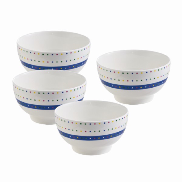 Set of bowls Benetton Addige Bone China Porcelain 650 ml (4 uds)