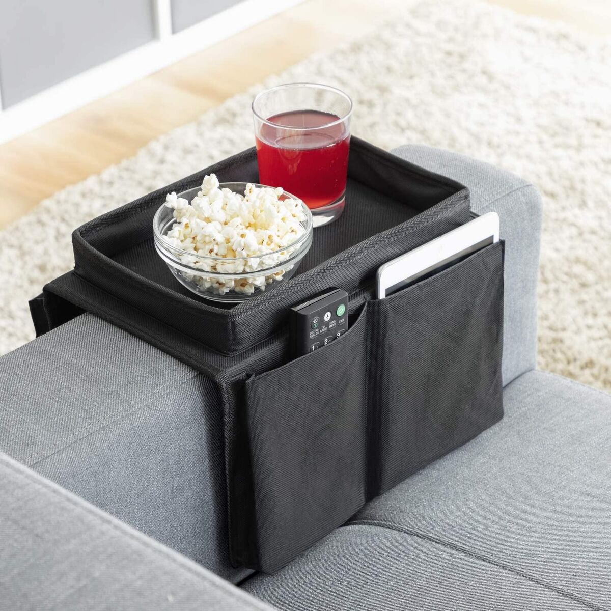 Ablage für das Sofa mit Fächern für Fernbedienungen InnovaGoods (Restauriert B) - Thumbnail 4