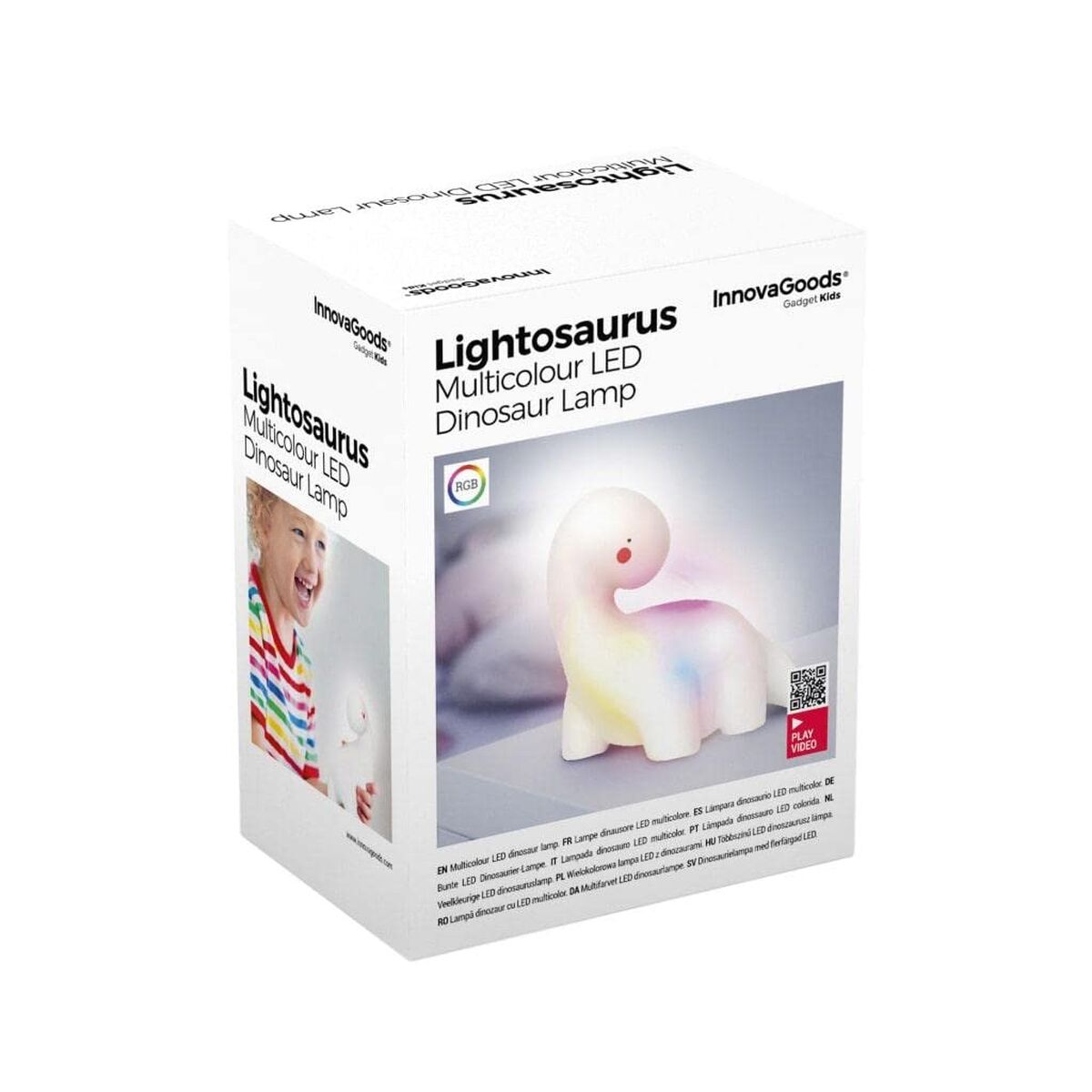 LED-Dinosaurierlampe, vielfarbig InnovaGoods Weiß Vinyl (Restauriert A) - Thumbnail 5